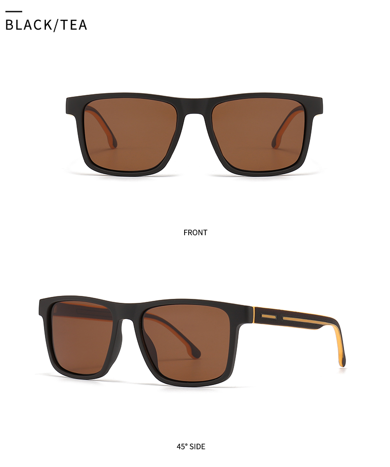 Modern Style Solid Color Pc Square Full Frame Men's Sunglasses display picture 4