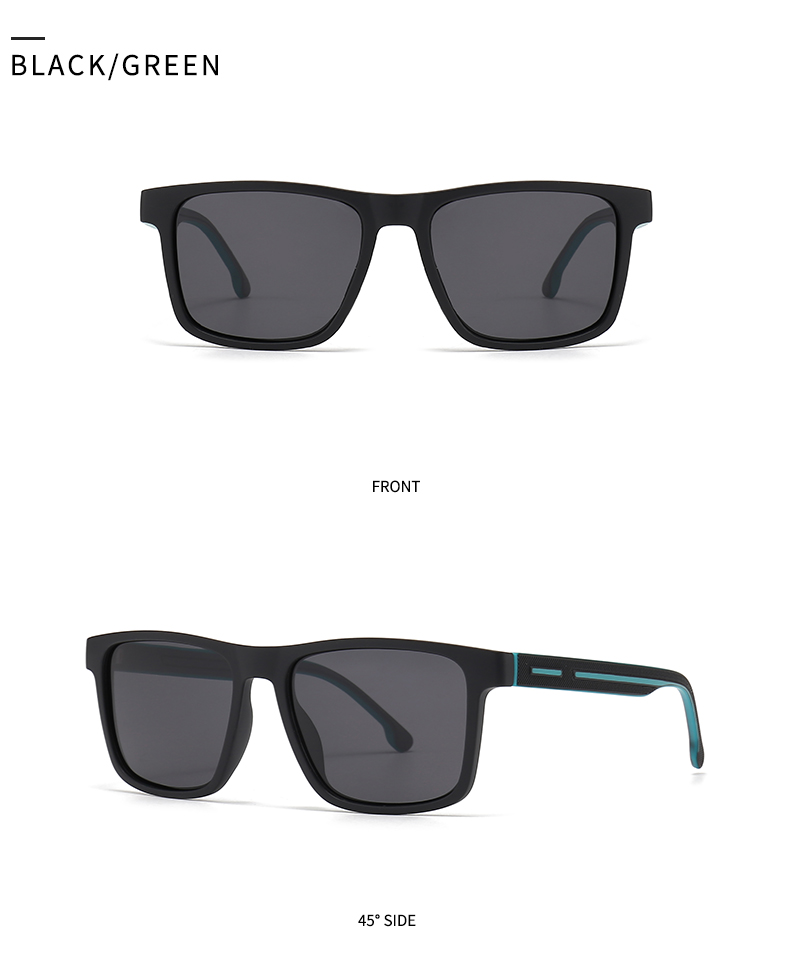 Modern Style Solid Color Pc Square Full Frame Men's Sunglasses display picture 8