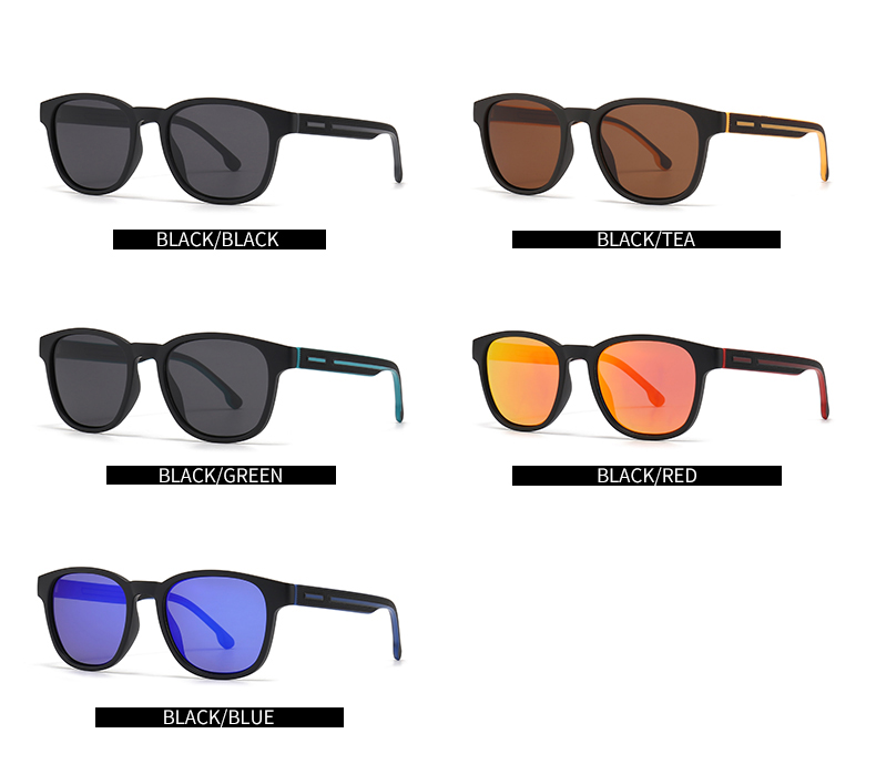 Moderner Stil Einfarbig Pc Runder Rahmen Vollbild Männer Sonnenbrille display picture 7