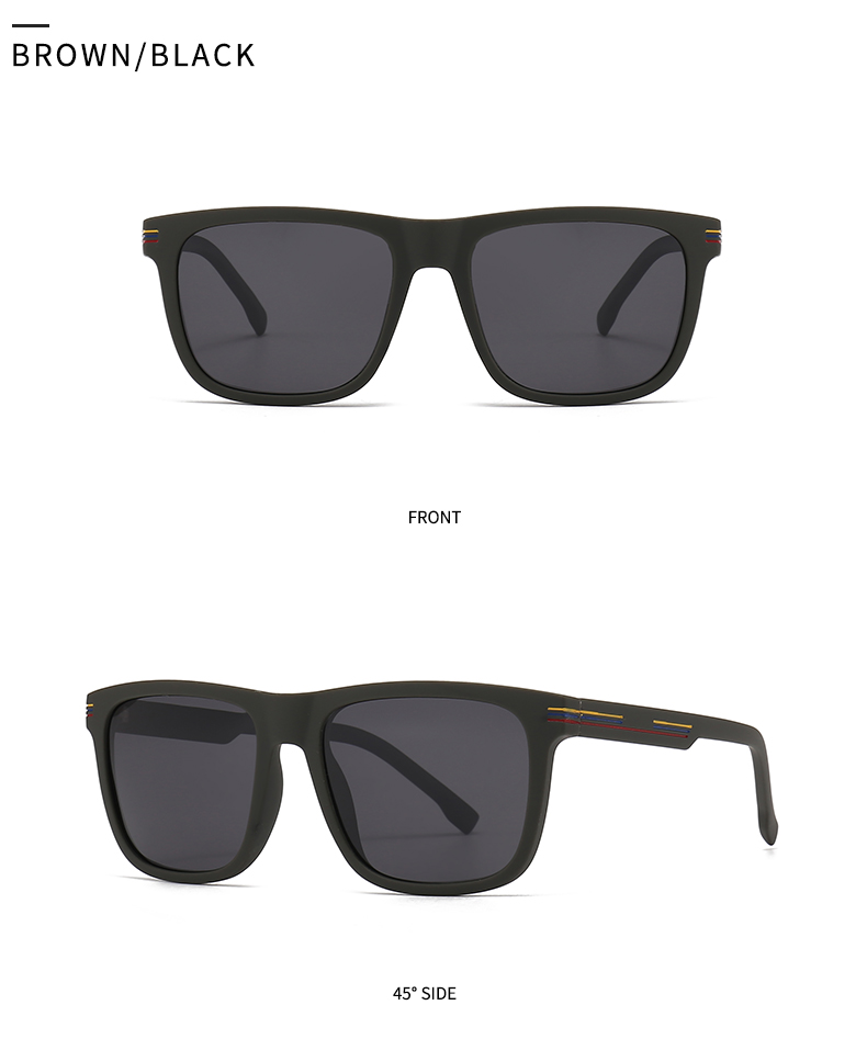 Modern Style Solid Color Pc Square Full Frame Men's Sunglasses display picture 4