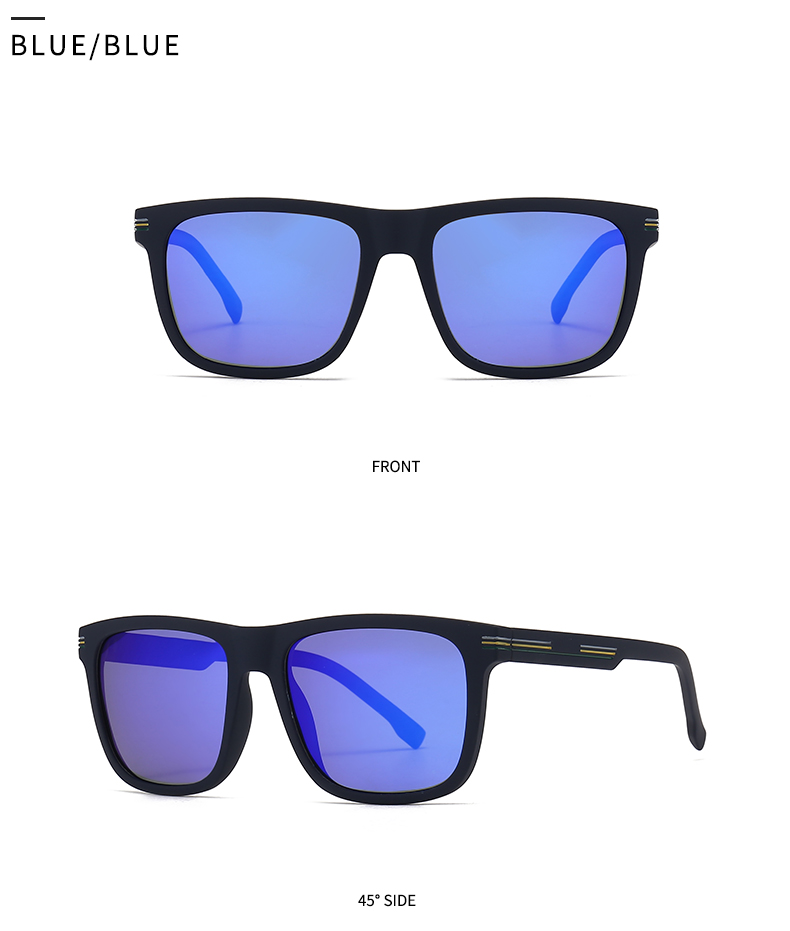 Modern Style Solid Color Pc Square Full Frame Men's Sunglasses display picture 11