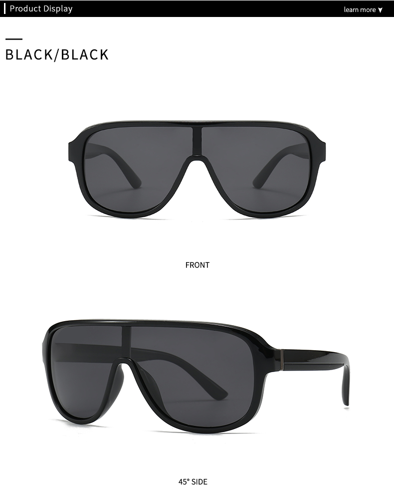 Modern Style Streetwear Solid Color Pc Toad Glasses Full Frame Men's Sunglasses display picture 4