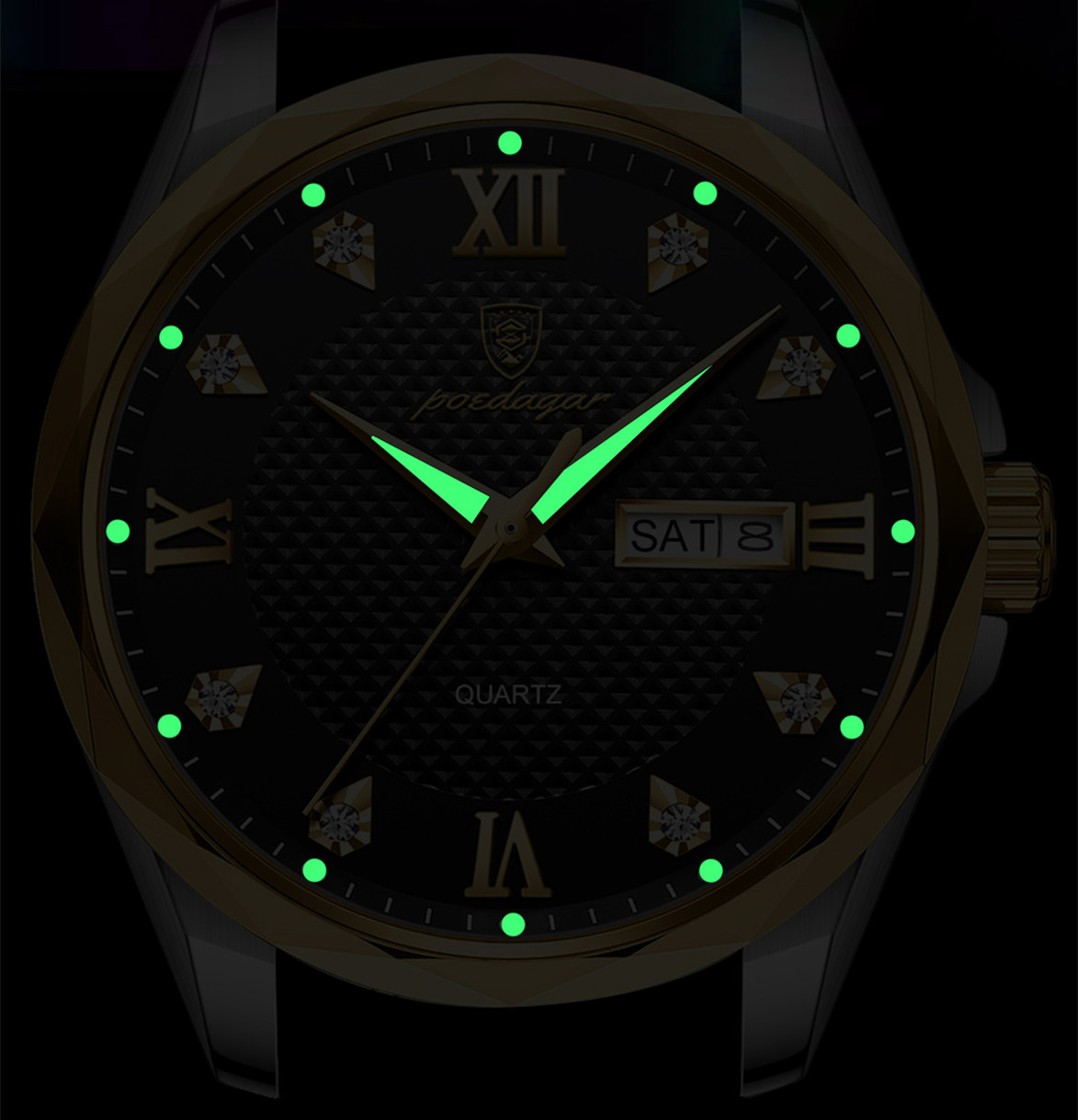 Unternehmen Geometrisch Schmetterlings-doppelverschluss Quarz Männer Uhren display picture 1