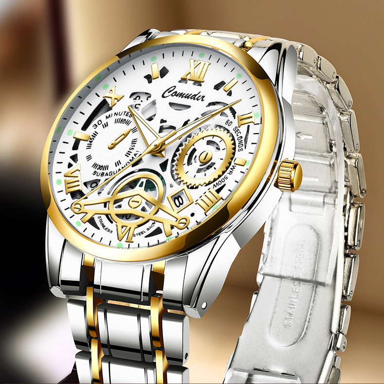 Casual Gear Buckle Quartz Men's Watches display picture 4