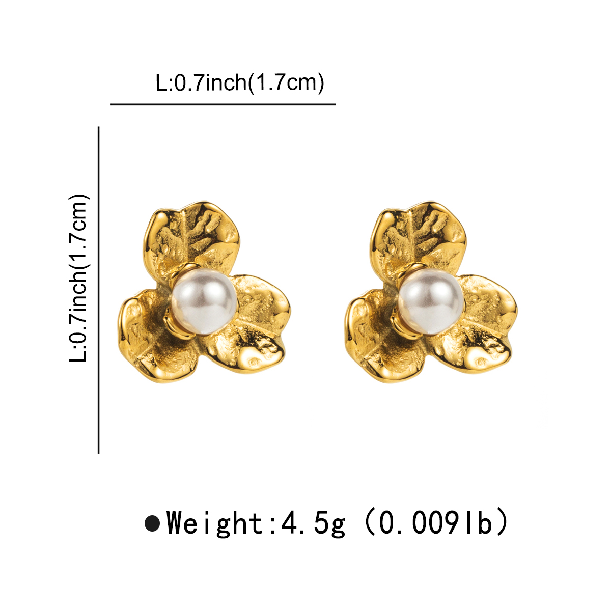 1 Pair Vintage Style Modern Style Simple Style Flower Inlay Stainless Steel Artificial Pearls Earrings display picture 9