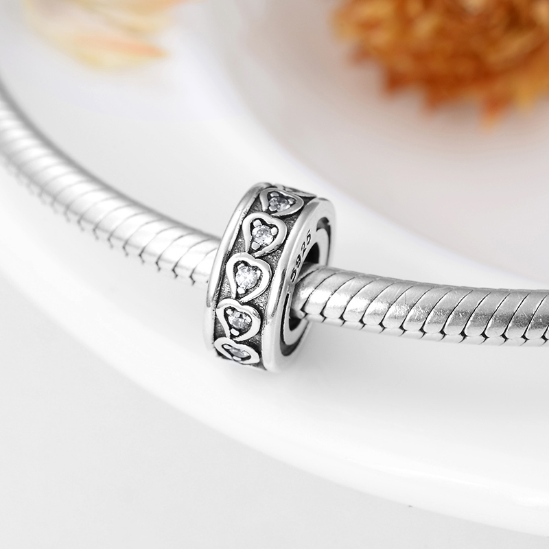 Sweet Simple Style Heart Shape Rose Snake Sterling Silver Epoxy Inlay Zircon Jewelry Accessories display picture 9