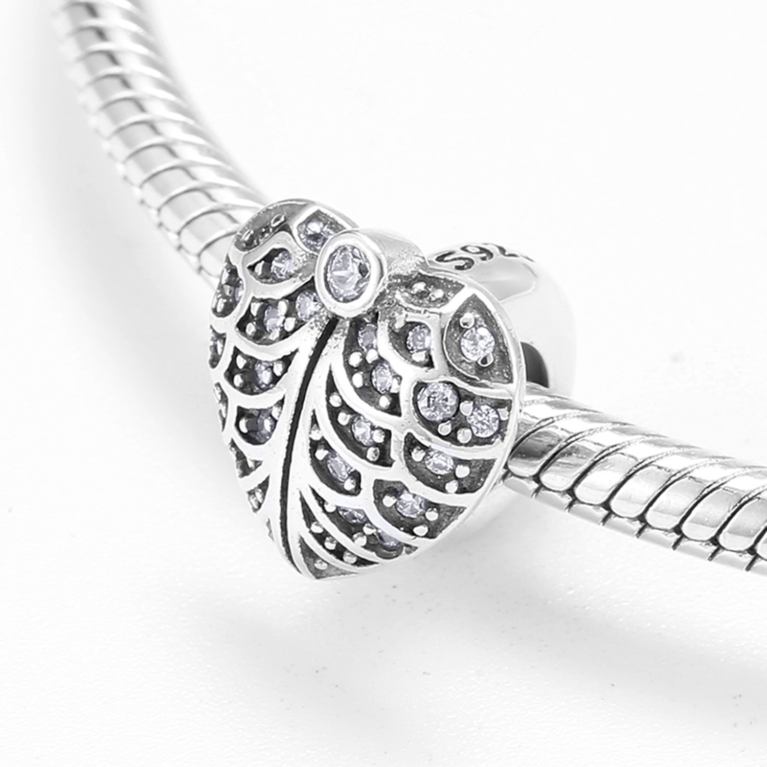 Sweet Simple Style Heart Shape Rose Snake Sterling Silver Epoxy Inlay Zircon Jewelry Accessories display picture 47