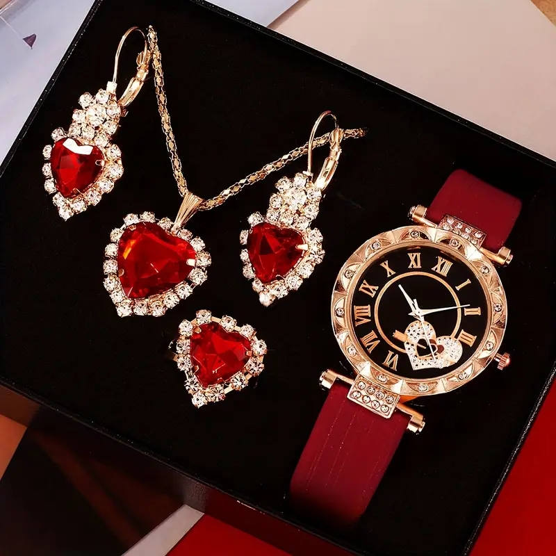 Casual Elegant Heart Shape Buckle Quartz Women's Watches display picture 1