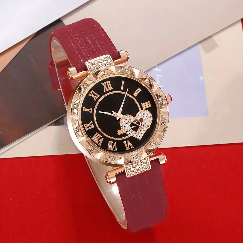 Casual Elegant Heart Shape Buckle Quartz Women's Watches display picture 2