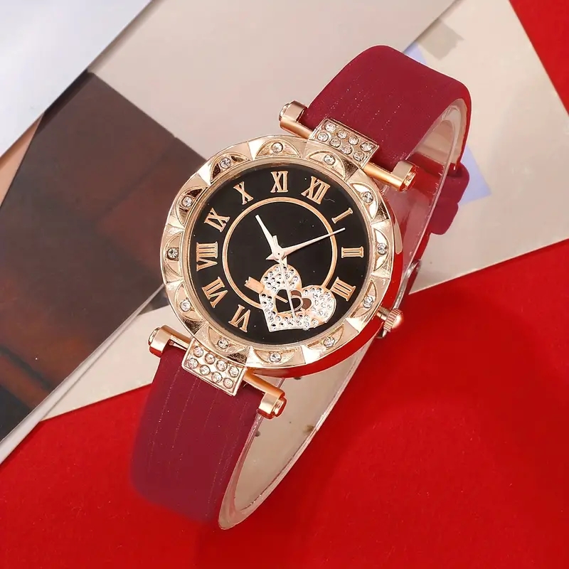 Casual Elegant Heart Shape Buckle Quartz Women's Watches display picture 3