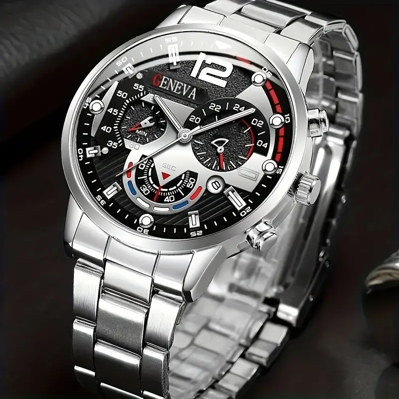 Décontractée Entreprise Géométrique Boucle Déployante Quartz Hommes De Montres display picture 21