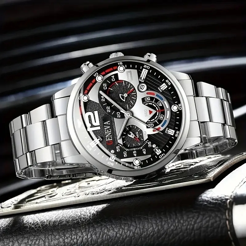Casual Business Geometric Folding Buckle Quartz Men's Watches display picture 24