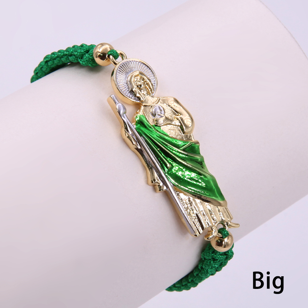 Retro Human Rope Copper Knitting Enamel Plating 18k Gold Plated Unisex Bracelets display picture 8