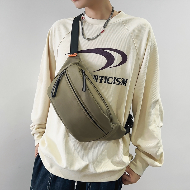 Unisex Nylon Solid Color Classic Style Streetwear Sewing Thread Dumpling Shape Zipper Fanny Pack display picture 11