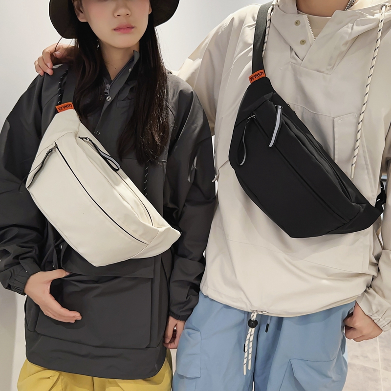 Unisex Nylon Solid Color Classic Style Streetwear Sewing Thread Dumpling Shape Zipper Fanny Pack display picture 14