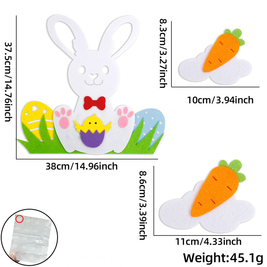 Easter Cute Rabbit Carrot Felt Holiday Party Decorative Props display picture 8