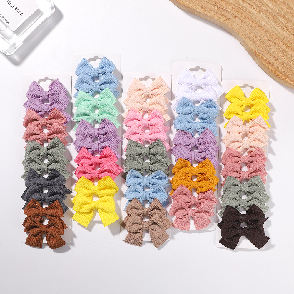 Girl's Cute Solid Color Bow Knot Polyester Hair Clip display picture 4
