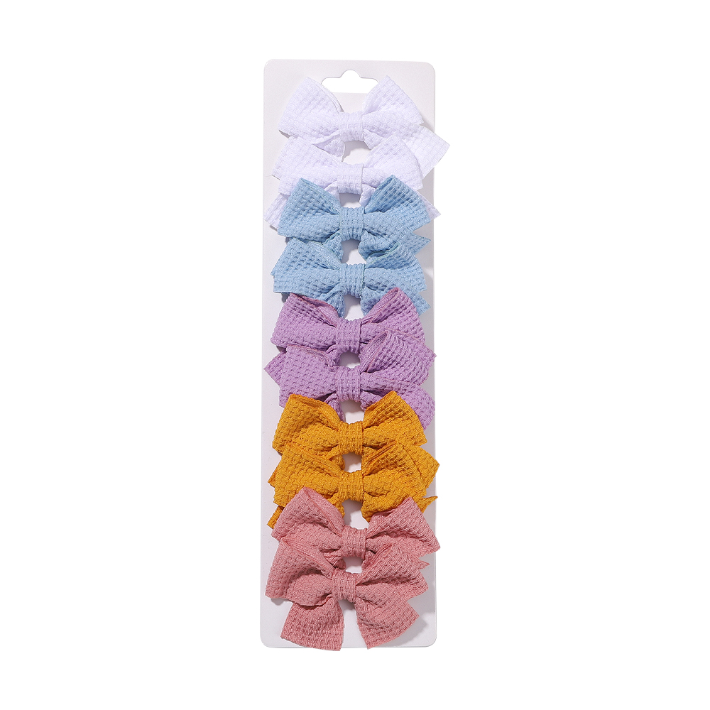 Mädchen Süß Einfarbig Bogenknoten Polyester Haarklammer display picture 6