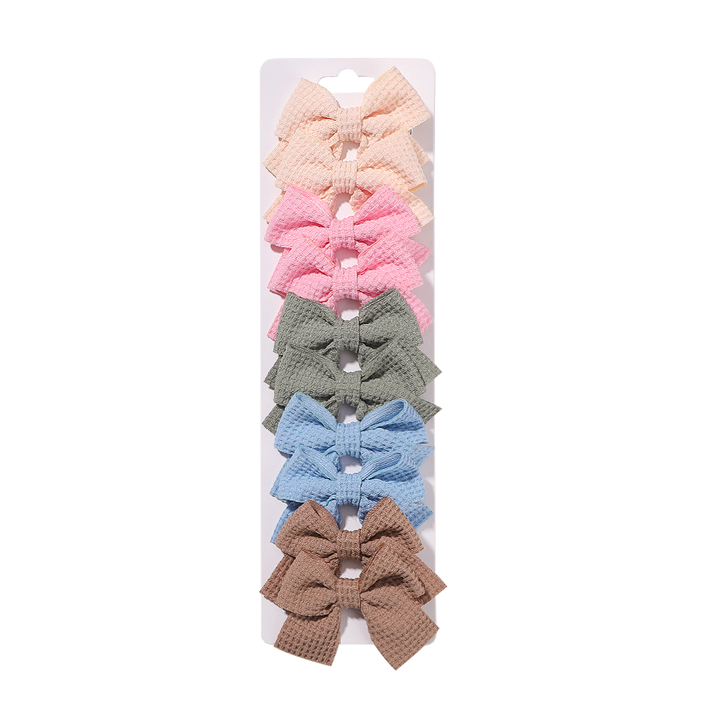 Girl's Cute Solid Color Bow Knot Polyester Hair Clip display picture 9