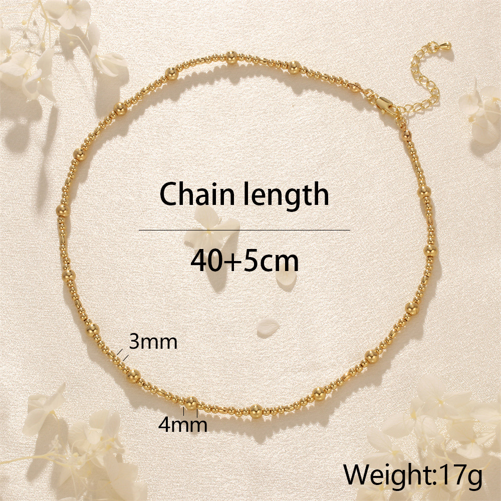 Ig-stil Elegant Einfacher Stil Geometrisch Süßwasserperle Kupfer Perlen Überzug 18 Karat Vergoldet Halskette display picture 7