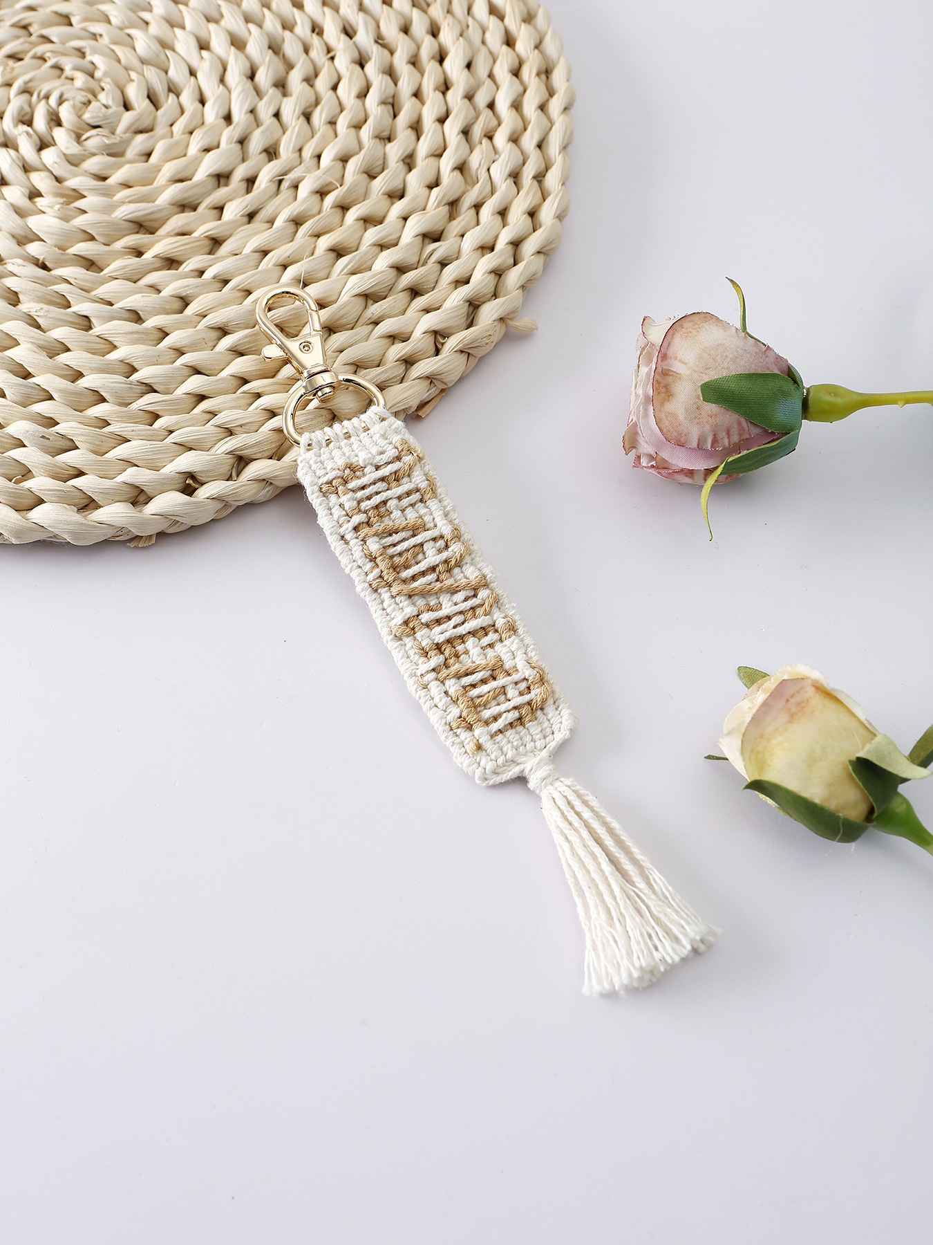Simple Style Letter Cotton Knitting Tassel Valentine's Day Bag Pendant display picture 9