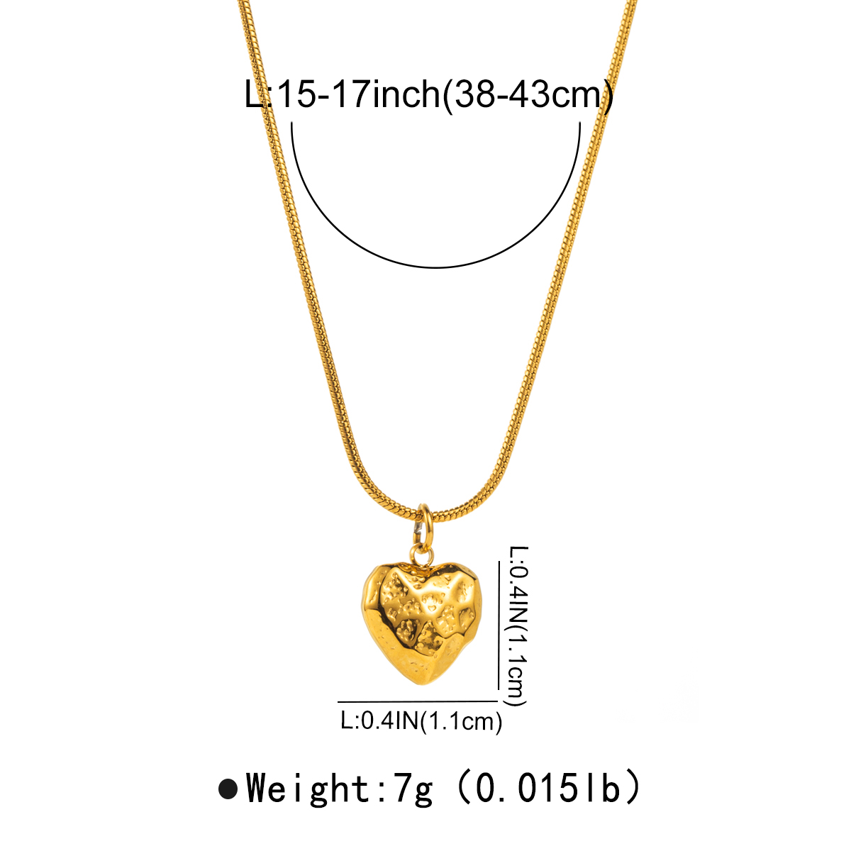 Simple Style Heart Shape Stainless Steel Plating Pendant Necklace display picture 6