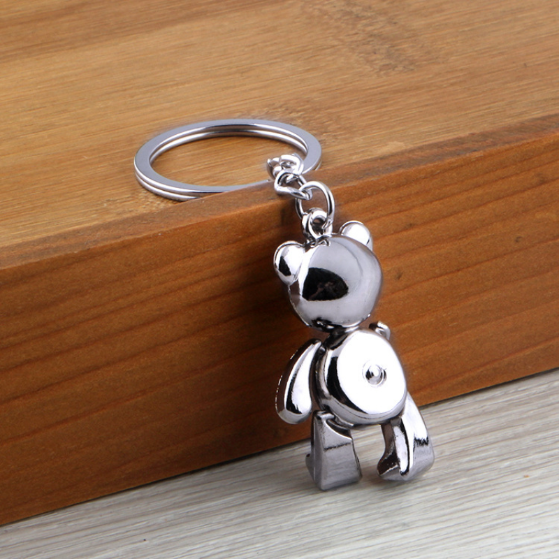 Cute Bear Alloy Keychain display picture 2