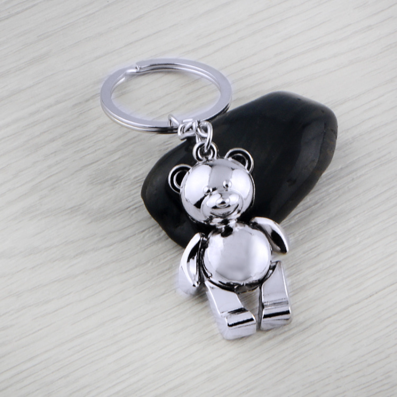 Cute Bear Alloy Keychain display picture 1