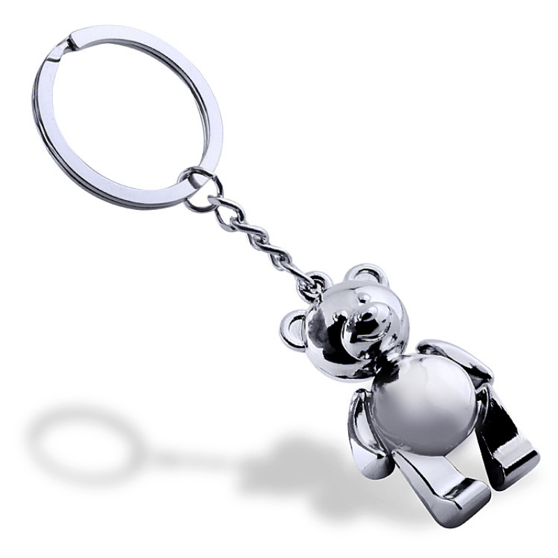 Cute Bear Alloy Keychain display picture 3