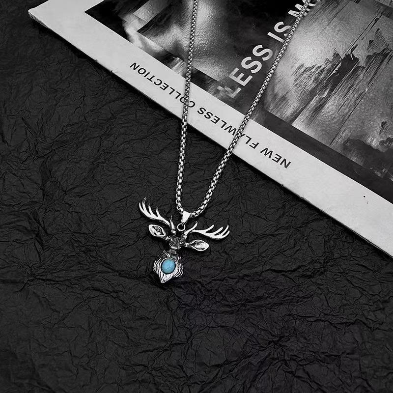 Elegant Simple Style Deer Alloy Acrylic Unisex Pendant Necklace display picture 3