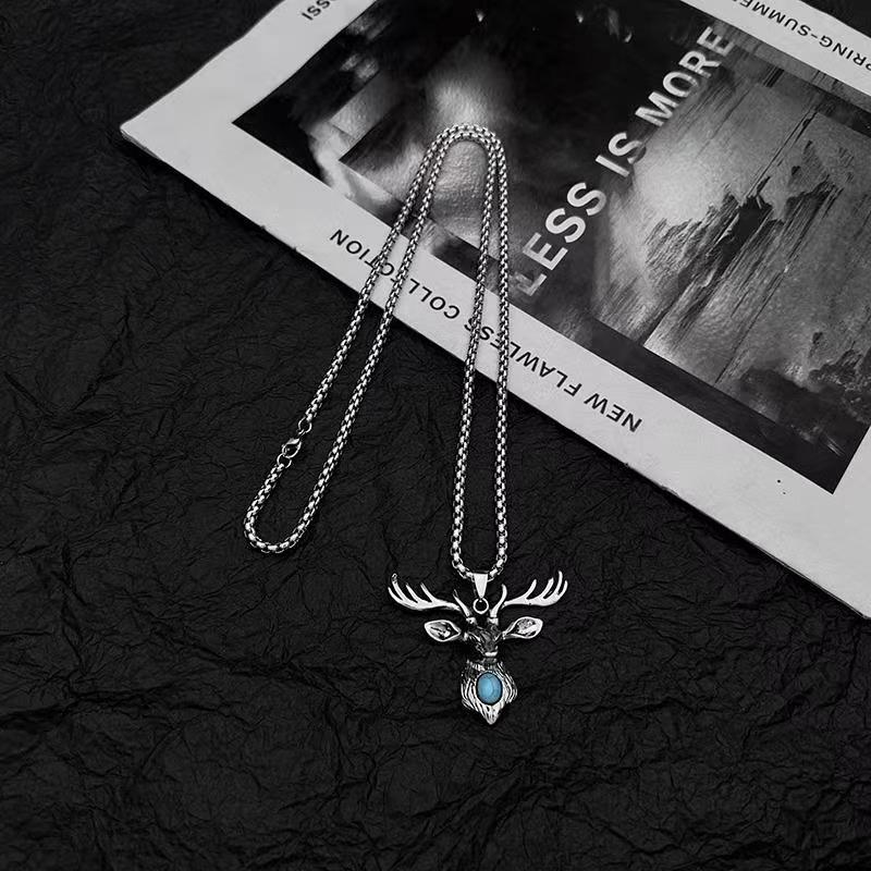 Elegant Simple Style Deer Alloy Acrylic Unisex Pendant Necklace display picture 4