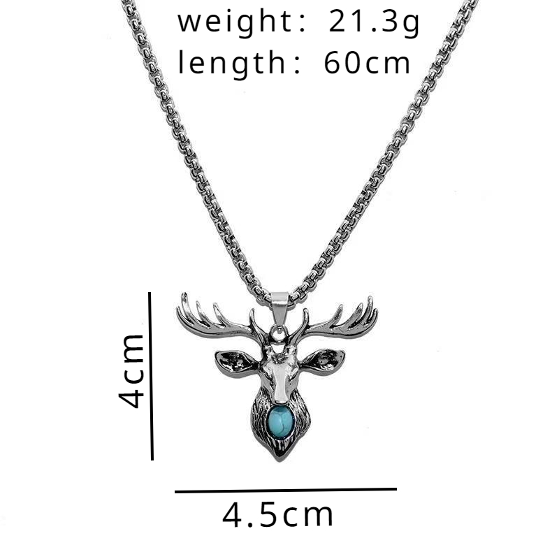 Elegant Simple Style Deer Alloy Acrylic Unisex Pendant Necklace display picture 5