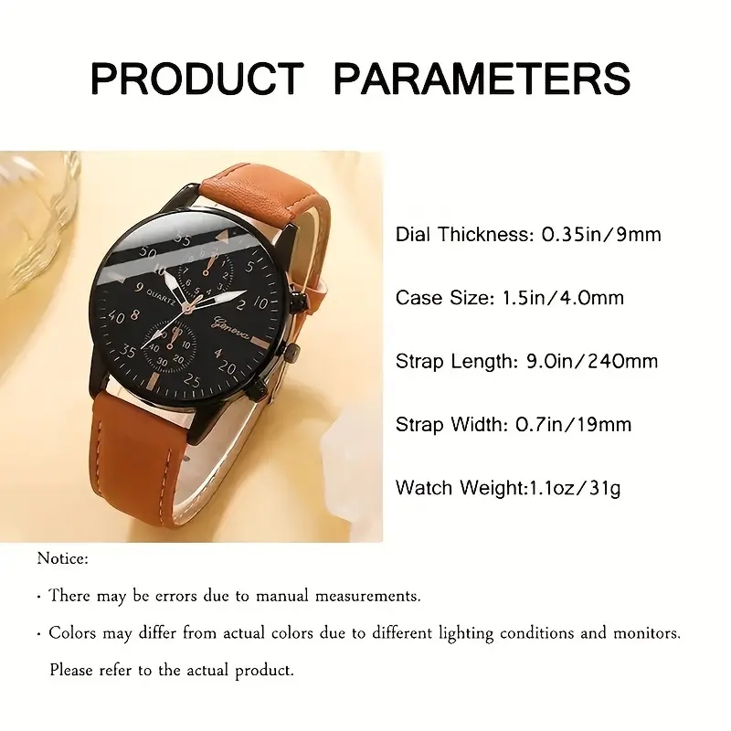 Casual Geometric Buckle Quartz Men's Watches display picture 4