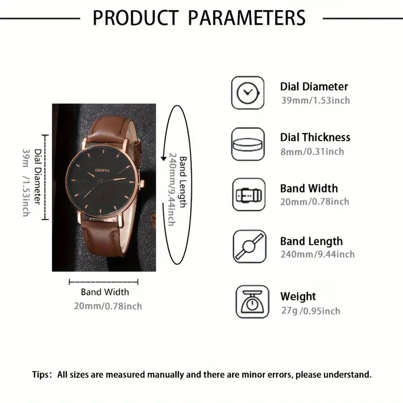 Casual Geometric Buckle Quartz Men's Watches display picture 11