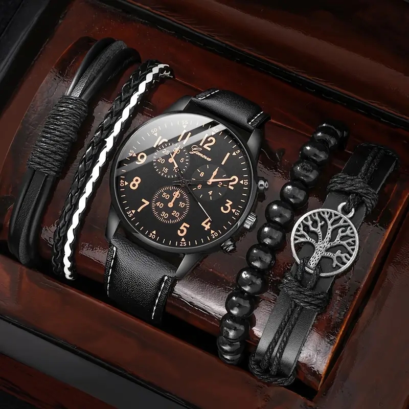 Casual Geometric Buckle Quartz Men's Watches display picture 13
