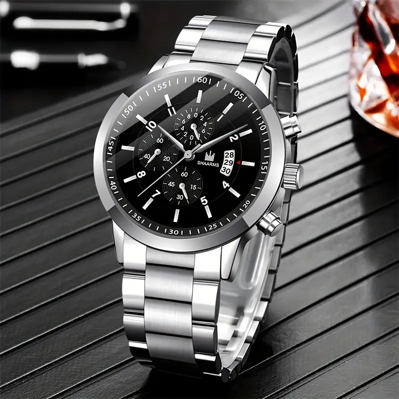 Casual Business Geometric Folding Buckle Quartz Men's Watches display picture 2