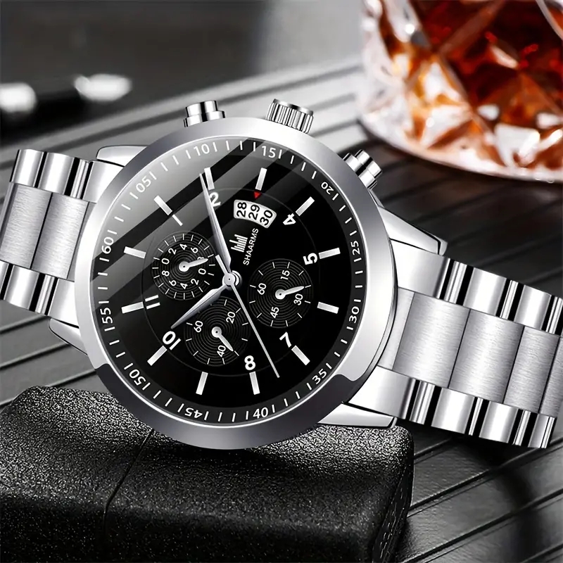 Casual Business Geometric Folding Buckle Quartz Men's Watches display picture 8