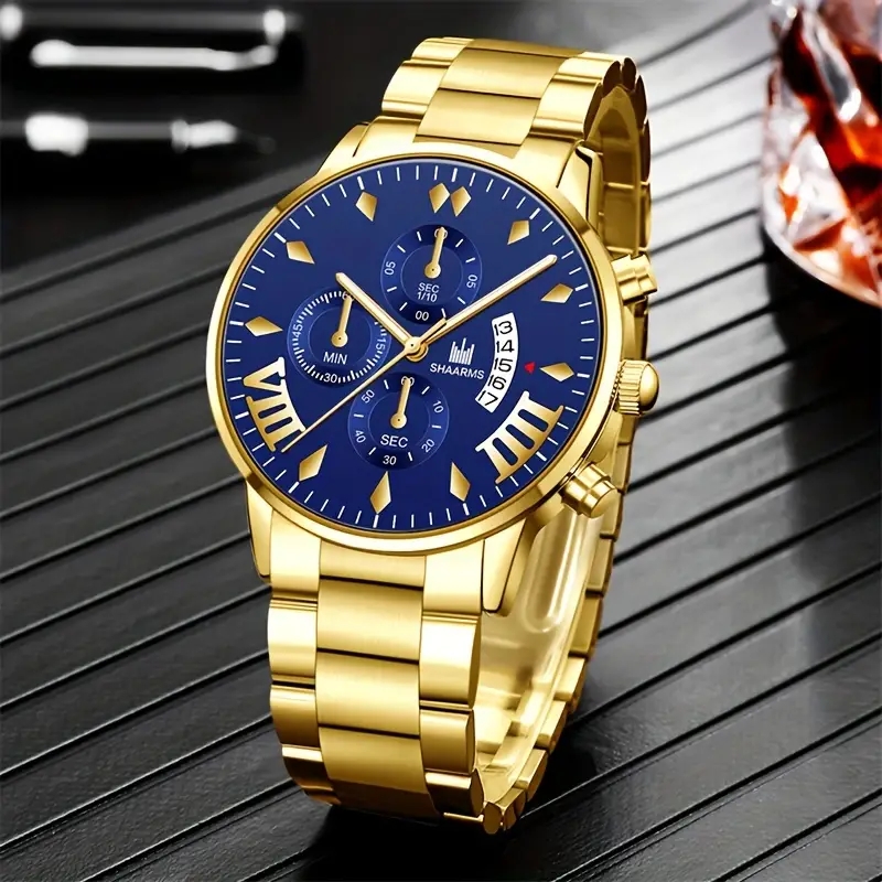 Casual Business Geometric Folding Buckle Quartz Men's Watches display picture 14