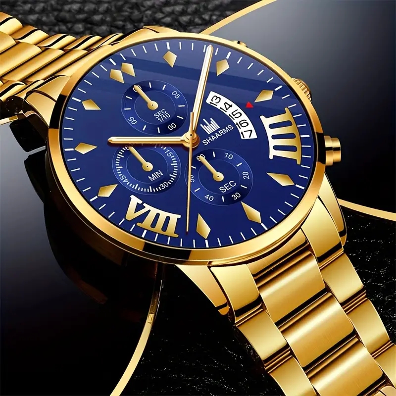 Décontractée Entreprise Géométrique Boucle Déployante Quartz Hommes De Montres display picture 16