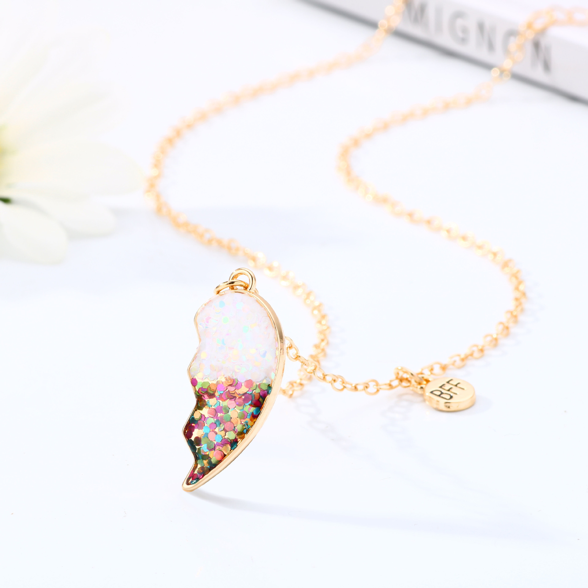 Wholesale Jewelry Casual Cute Heart Shape Alloy Pendant Necklace display picture 2