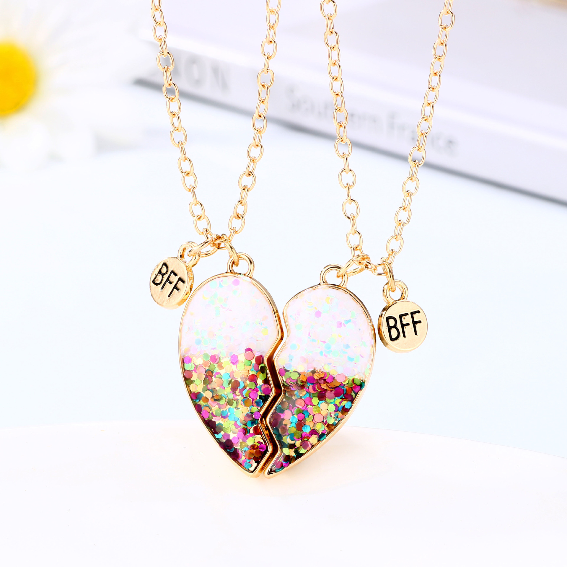 Wholesale Jewelry Casual Cute Heart Shape Alloy Pendant Necklace display picture 6