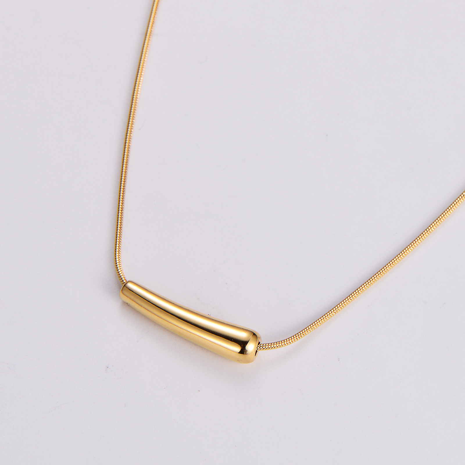 Stainless Steel 18K Gold Plated Rose Gold Plated Simple Style Geometric Pendant Necklace display picture 4