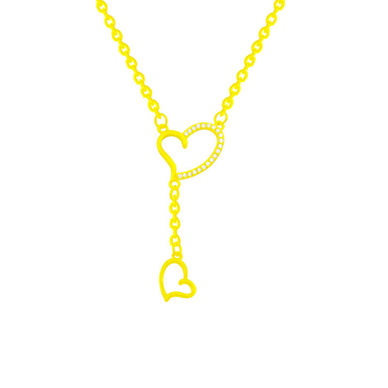 Cute Heart Shape Titanium Steel Plating 18k Gold Plated Pendant Necklace display picture 1