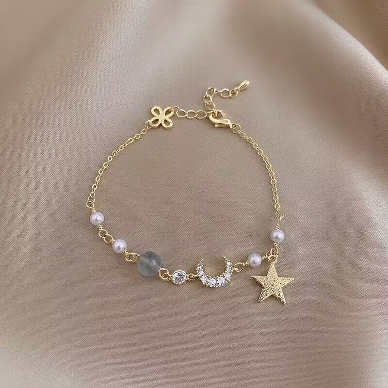 Princess Cute Romantic Star Moon Alloy Wholesale Bracelets display picture 4