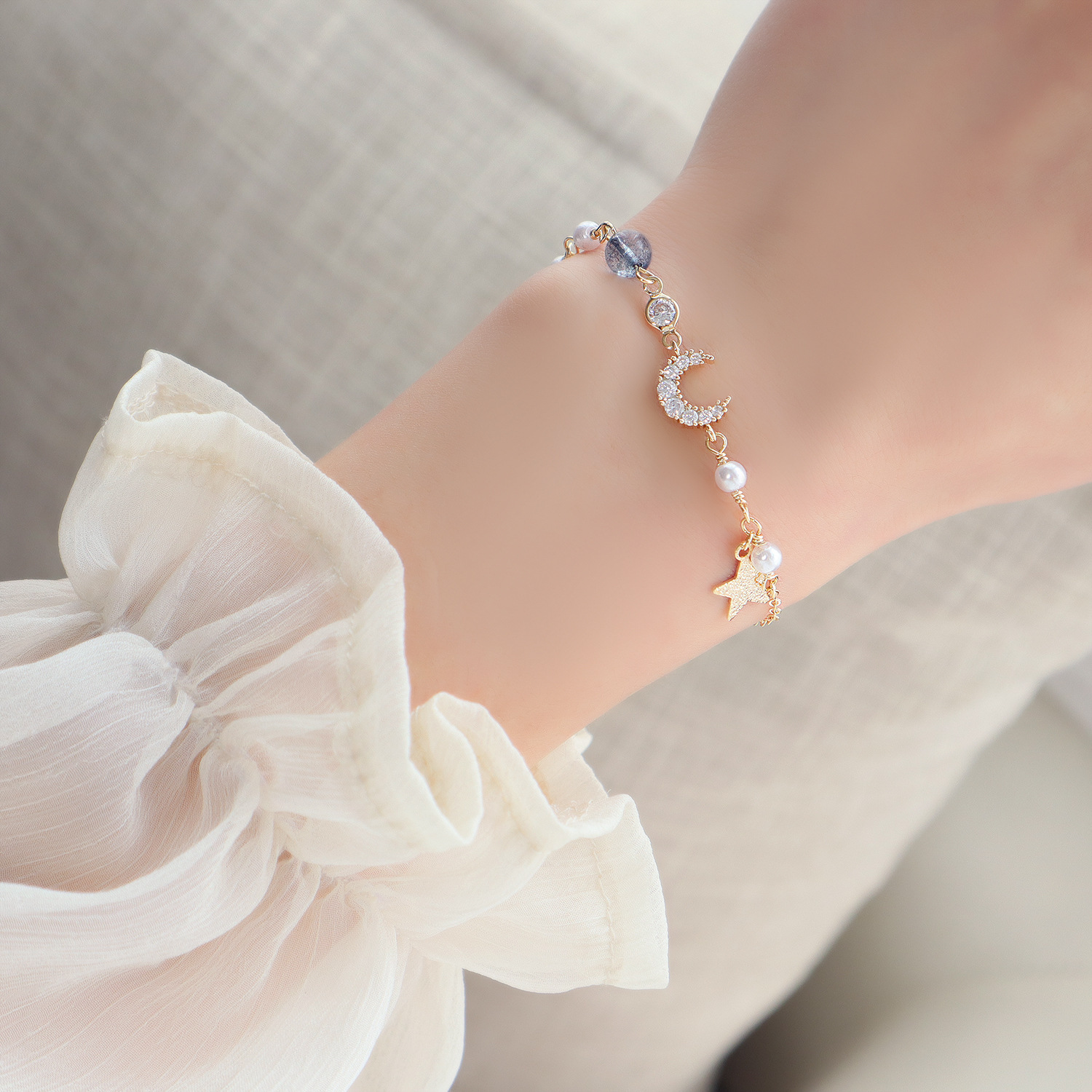 Princesse Mignon Romantique Star Lune Alliage De Gros Bracelets display picture 20
