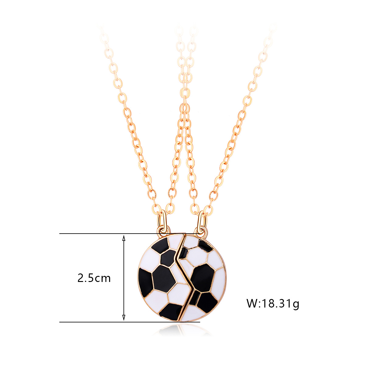Wholesale Jewelry Casual Sports Basketball Football Alloy Pendant Necklace display picture 1