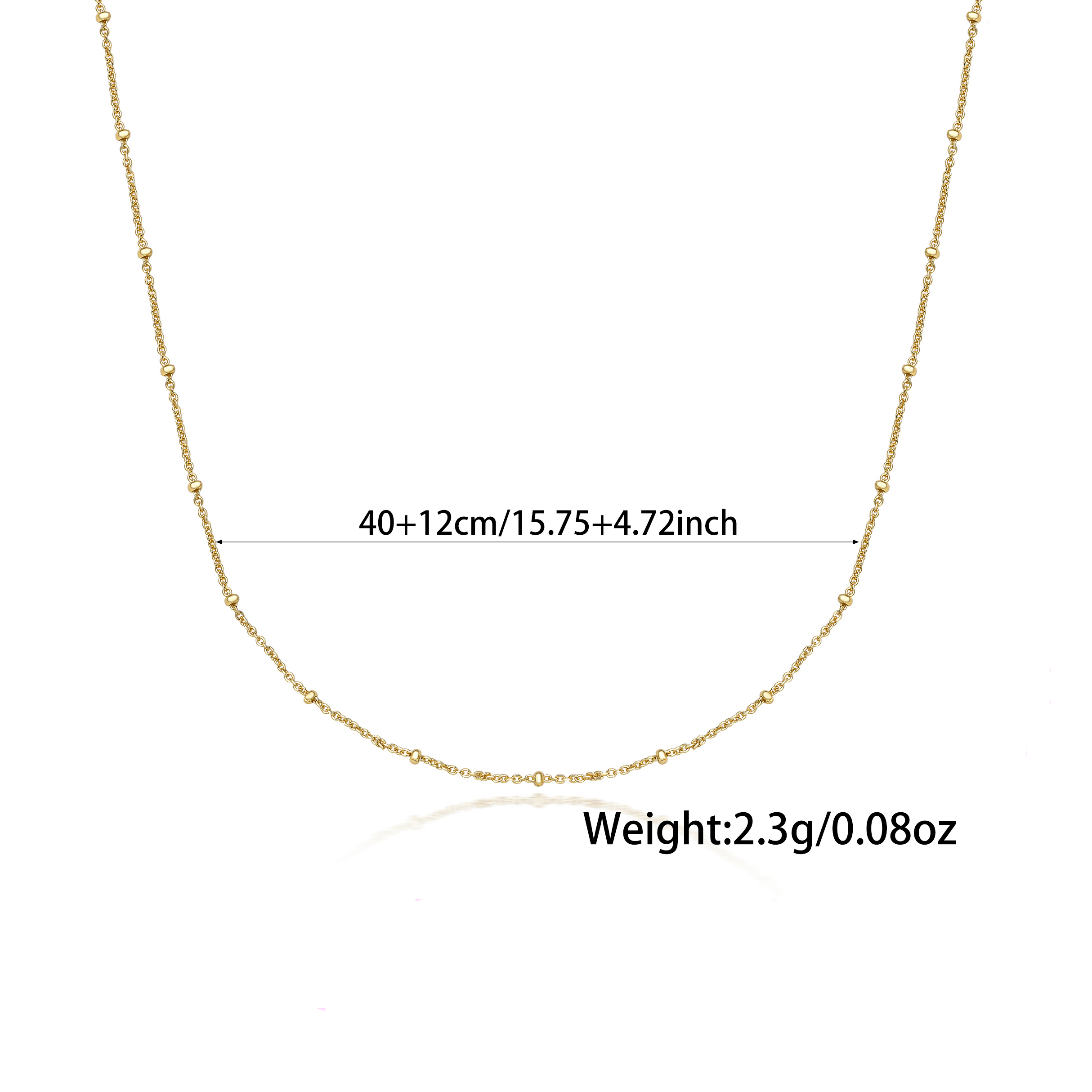 Ig Style Vintage Style Simple Style Solid Color Sterling Silver Beaded Plating 18k Gold Plated White Gold Plated Necklace display picture 1