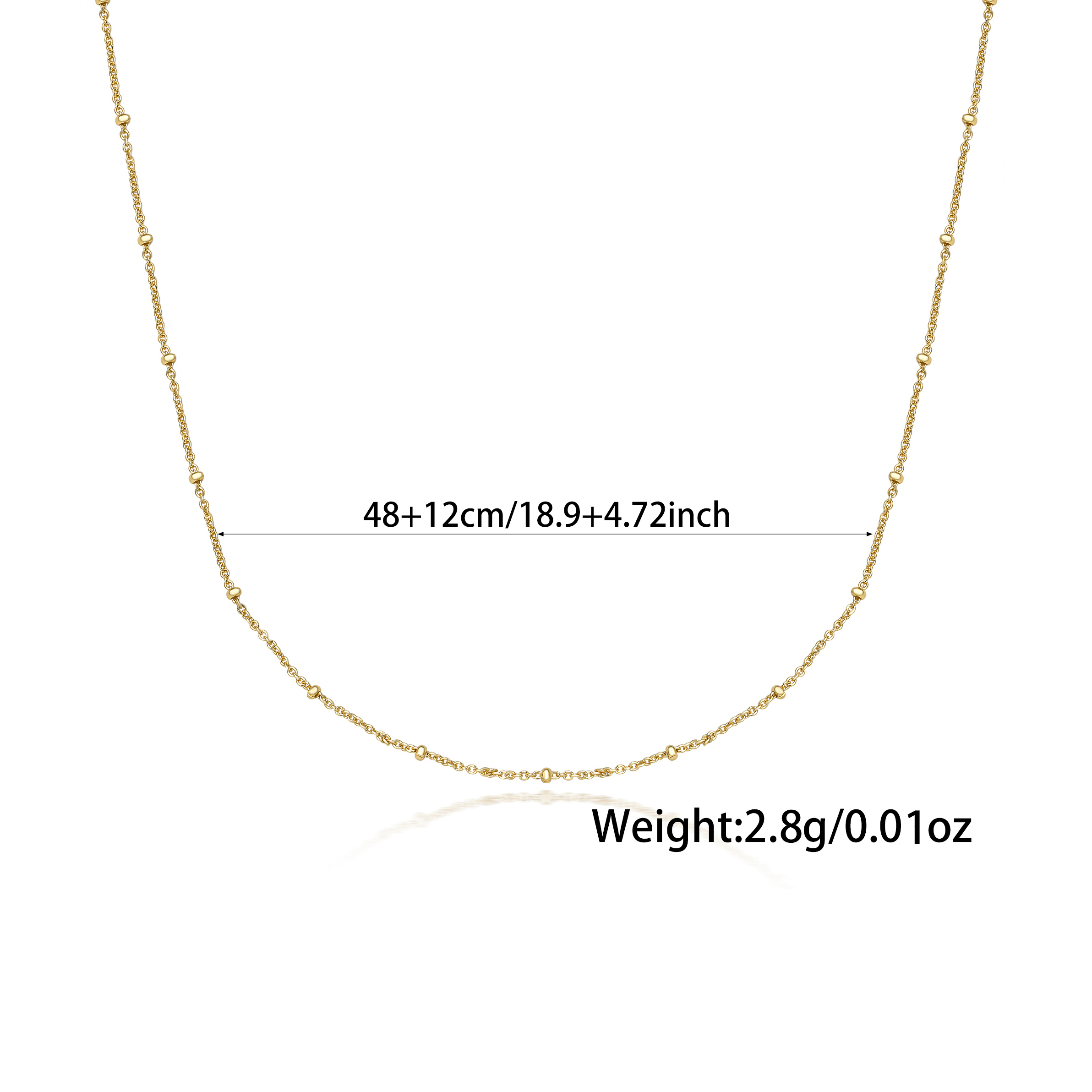 Ig Style Vintage Style Simple Style Solid Color Sterling Silver Beaded Plating 18k Gold Plated White Gold Plated Necklace display picture 2