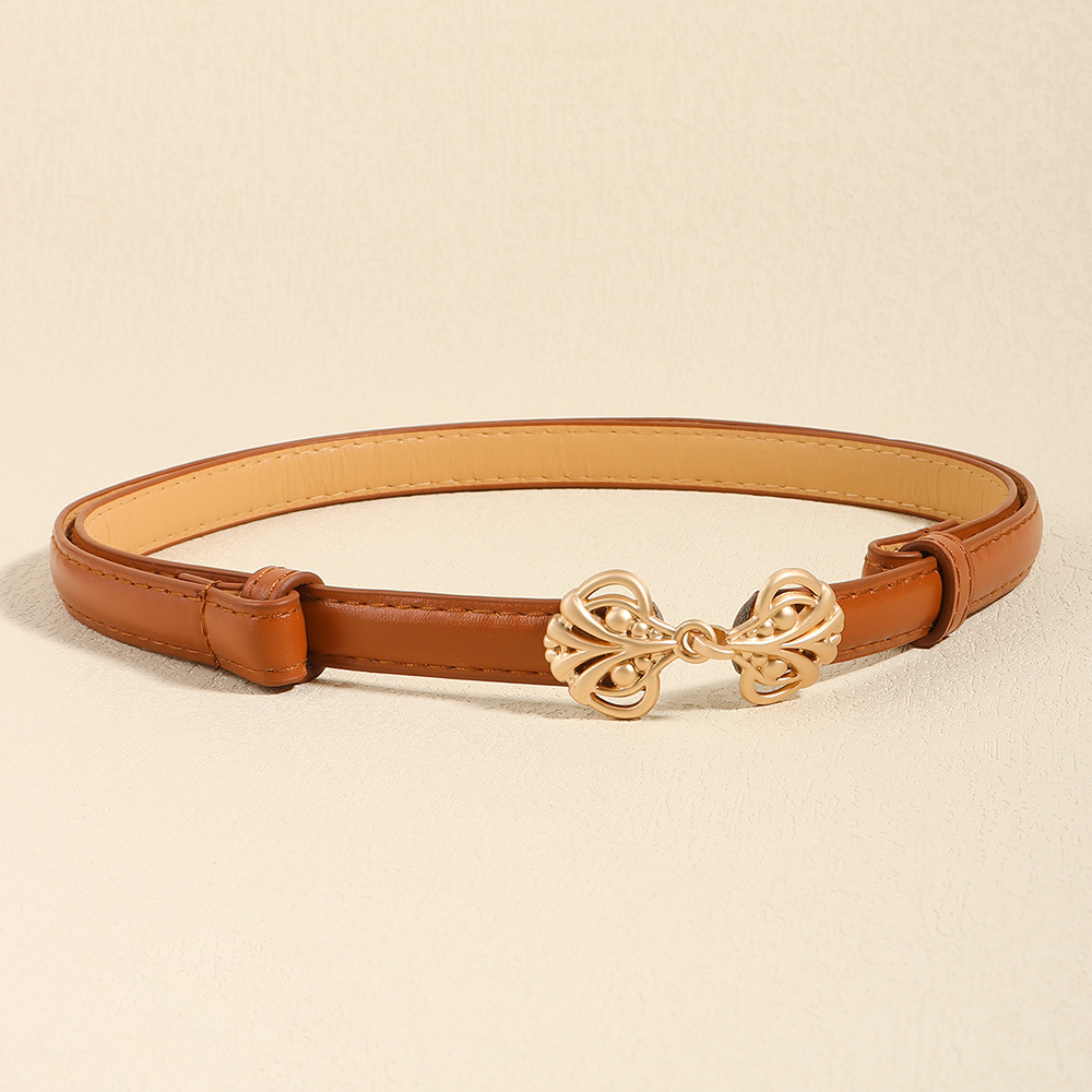 Vacation Modern Style Classic Style Flower Pu Leather Women's Leather Belts display picture 10