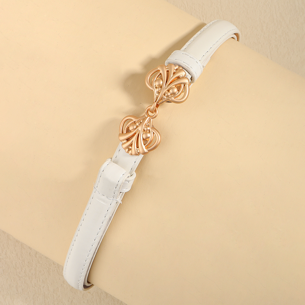 Vacation Modern Style Classic Style Flower Pu Leather Women's Leather Belts display picture 8